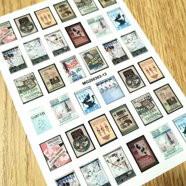 Newest MG505-02 lable design nail stickers 3d Japan Korea style nail decals self-adhesive DIY nail decoration tools 0303-13