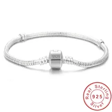 925 пробы Серебряный браслет-цепочка вечерние свадебные ювелирные изделия Длинные 16-23 см браслеты из костяных элементов для женщин DIY ювелирные изделия