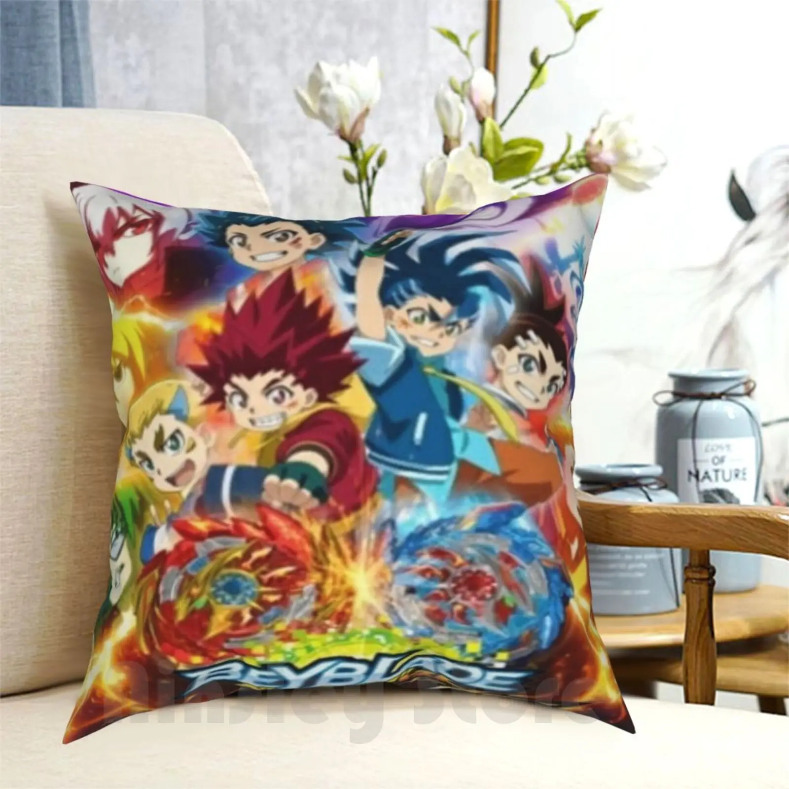 Details about   Beyblade Burst Cushion Cover Square Throw Pillow Case Waist Couch Cool DIY Gifts 
