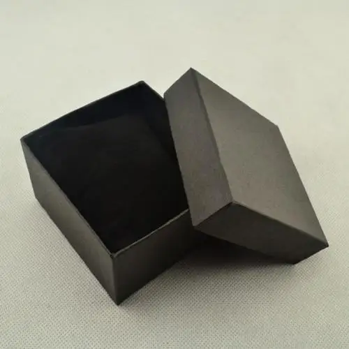 Квадратный картонный контейнер для хранения корпус часов браслет ювелирное изделие подарок коробка с Подушка - Цвет: Черный
