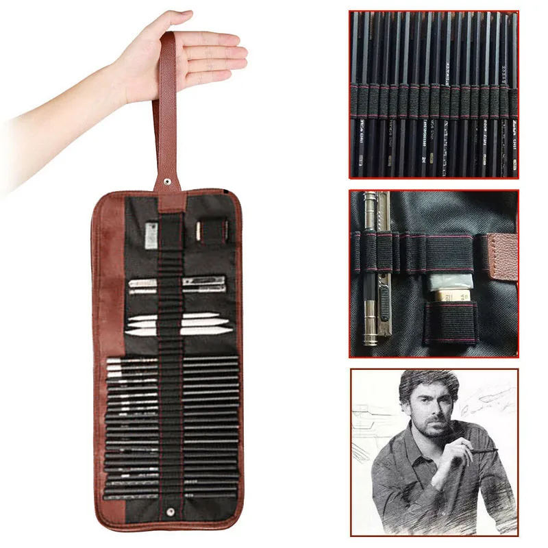 

Hot Sale 29pcs Pencil Set Sketching Drawing Art Tool Graphite Pencils Sketching Supplies