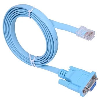 

9 Pin DB9 COM Serial RS232 to RJ45 Cat5 Ethernet LAN Console Cable Switch Line For Routers