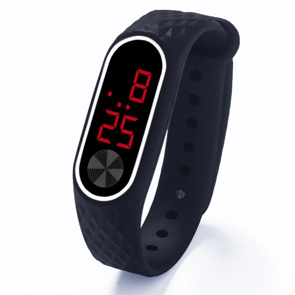 Цифровой светодиод спортивные часы Силикон унисекс наручные часы для мужчин и женщин браслет часы Relogio Masculino A10