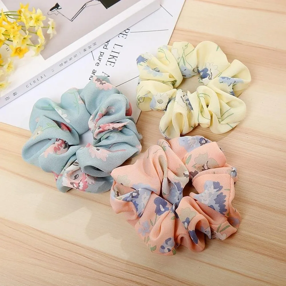 

Women Elastic Hair Bands Floral Flamingo Sports Dance Soft Hairband Elastic Ponytail Holder Scrunchies Tie Head Rope Bulk