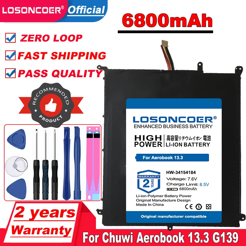 6800 мА/ч HW 34154184 34154184P Ноутбук Батарея для Chuwi Aerobook G139 CWI547 CWI510 планшетный ПК
