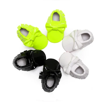 

Spring Autumn Fashion Baby Newborn Boys Girls Bow Design Anti-Slip First Walker Sneakers Toddler Soft Soled PU Leather Shoes