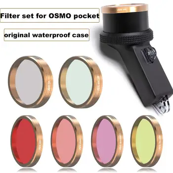 

JINSERTA Lens Fiter Set for DJI OSMO POCKET Waterproof Housing Dive Case UV CPL ND Red Filter for Handheld Gimbal Pocket Camera