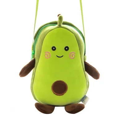 Cartoon avocado Plush kawaii toys Soft Stuffed Fruits creative new female mulit style Shoulder Bag for Children Kids Gift toys