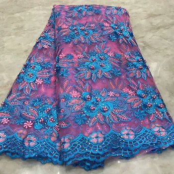 

African Lace Fabric 2020 Nigerian Lace Fabrics High Quality French Tulle Lace Fabric For Wedding Dress 04