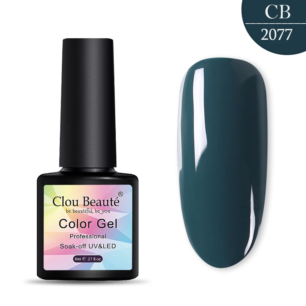 2077 Clou Beaute 8 мл гель лак для ногтей набор Гибридный Гель-лак неоновый гель Лак Блеск Гель-лак праймер Гель-лак для ногтей УФ Цвета ногтей - Цвет: 2077