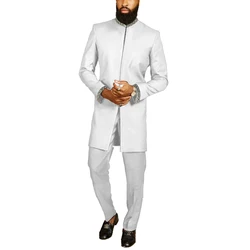 African Wedding Party Clothes Dashiki  Formal  Coat and Pant Two Piece Suit Traditional Long Sleeve Tribal Attire af2116091