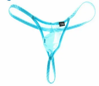 

wholesale high quality low price 10pcs/lot Net yarn silk men's sexy T-pants G-strings underwear bb