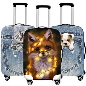 

Cute 3D Animal Luggage Protective Cover For Travel Thicken Waterproof Elastic Suitcase Cover For 18-32 Inch XL Travel Accessorie