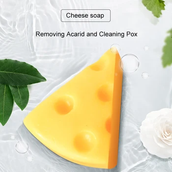 

Hot sale Cheese Cleansing Soap Anti Mites Pore Cleaning Acne Treatment Facial Soap