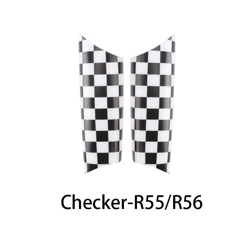 Checker 2 шт. автомобильный Стайлинг Дверная ручка Крышка поручень наклейка на жилье для Mini Cooper One S JCW Clubman R55 R56 хэтчбек автомобильные аксессуары - Название цвета: Checker