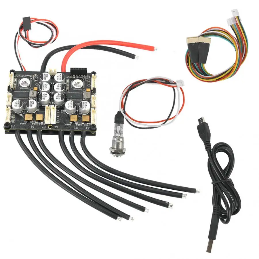 6-слойные PCB HGLRC-Flipsky двойной FSESC4.2 ESC Алюминий радиатора, украшенное мозаикой из драгоценных камней, 12 шт. Аутентичные МОП-транзисторы для RC автомобиль/почтовой службой E-велосипед/E-скутер способный преодолевать Броды