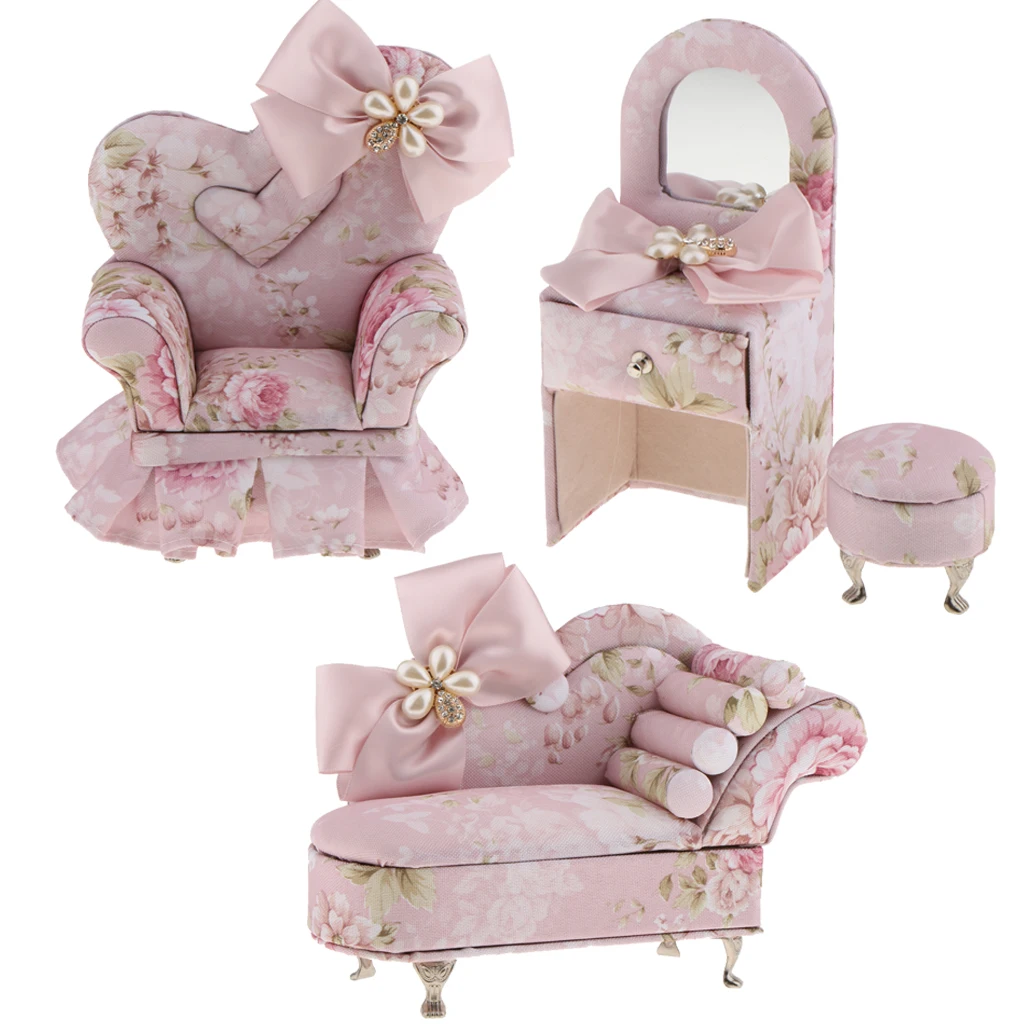 

Mini Furniture Shape Jewelry Showcase Organizer Storage Display Stand Box