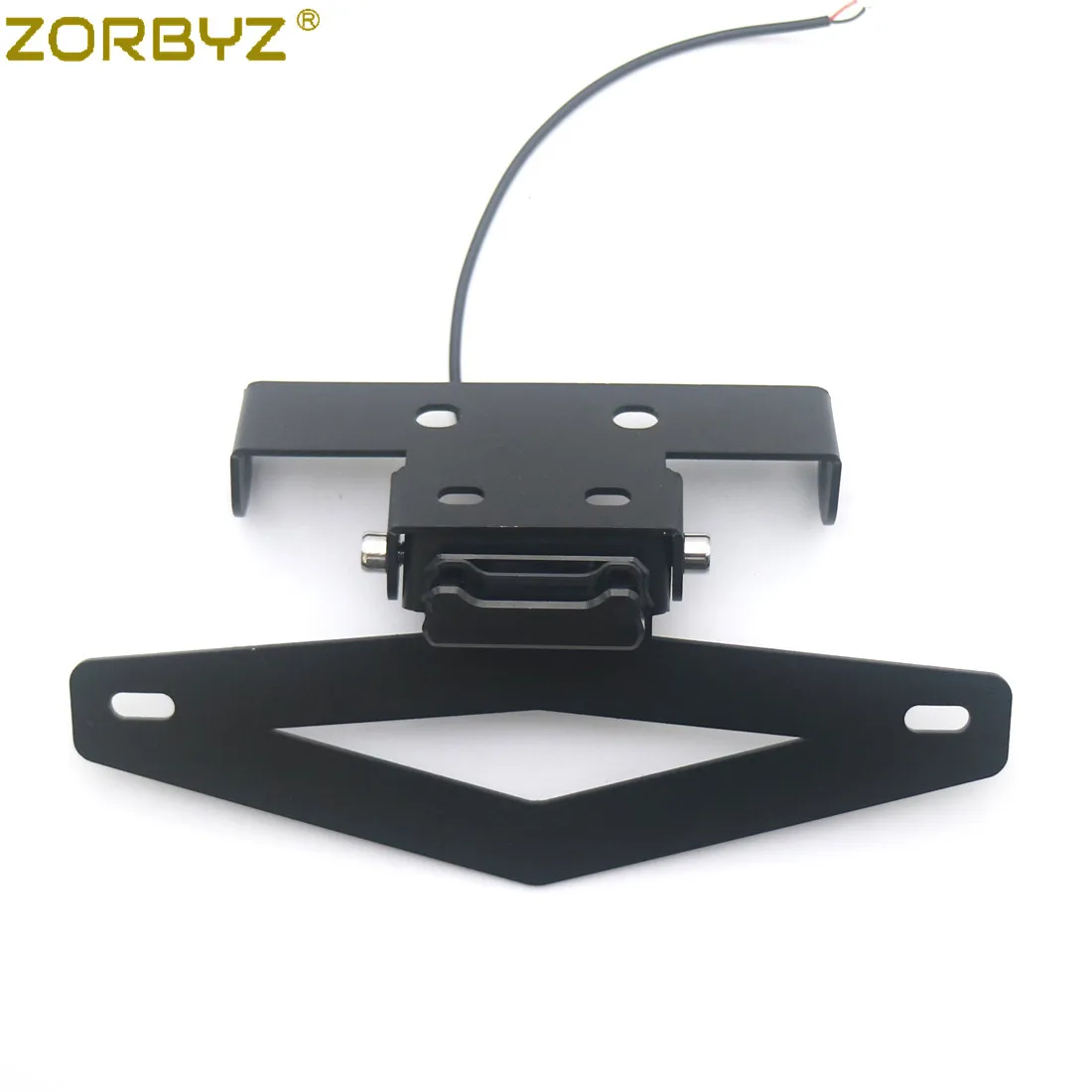 

ZORBYZ Motorcycle Black Metal Rear Tail Light Mount LED License Plate Light Bracket Holder For Benelli 502C Bj500