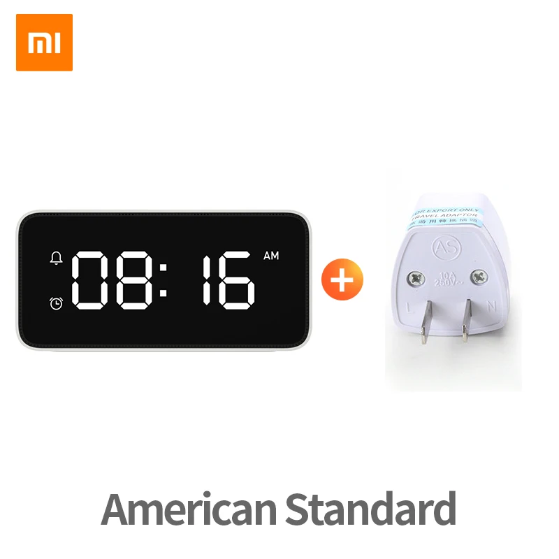 US Plug Xiao mi jia Xiao Love умный будильник Голосовая трансляция часы ABS настольные Dersktop часы Автоматическая Калибровка времени mi Home App - Цвет: US Plug