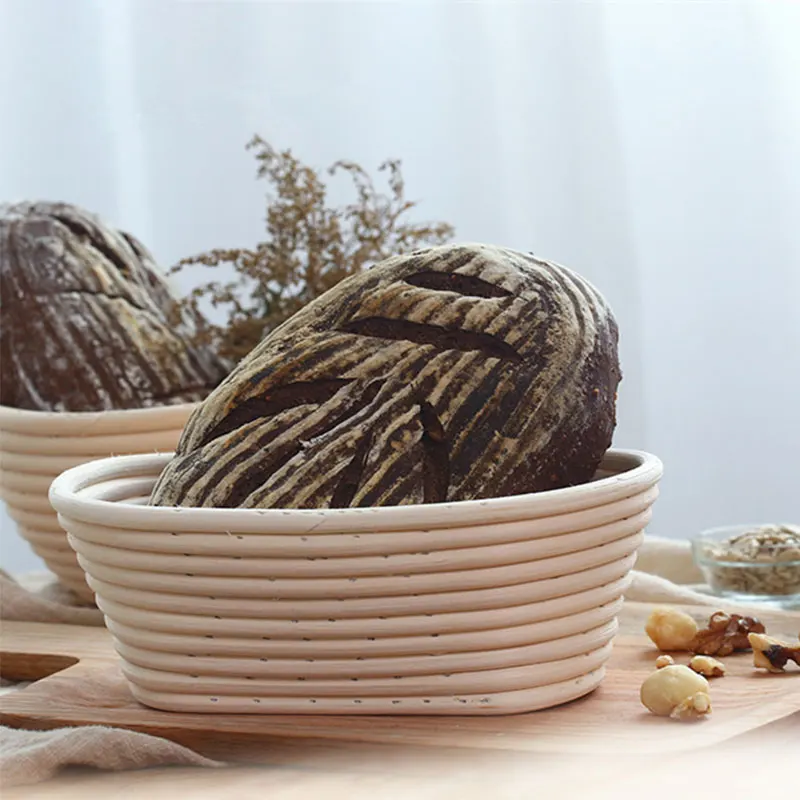 Round Oval Rattan Bread Proofing Basket Bread Baking Mould Mold Sourdough Banneton Dough Proving Fermentation Basket