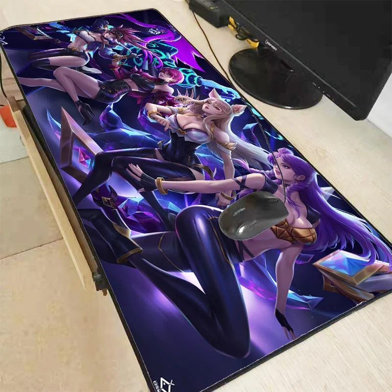 XGZ League of Legends сексуальный большой игровой коврик для мыши с замком клавиатуры