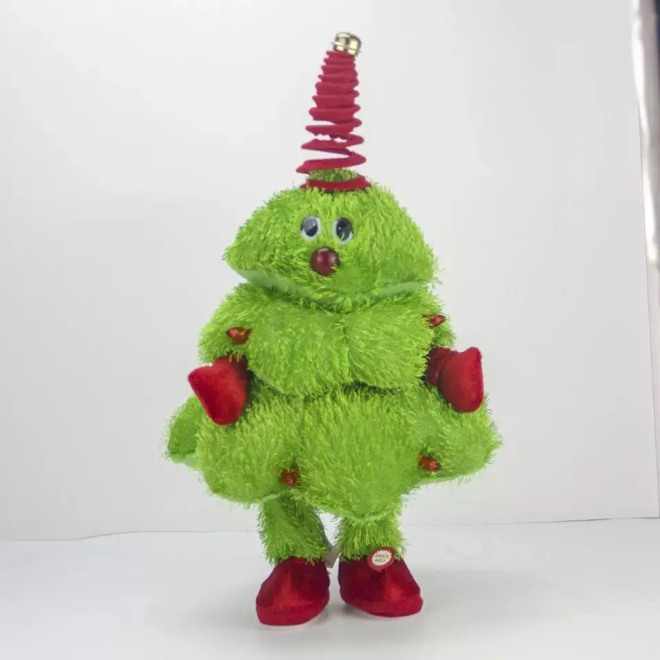 Рождественские украшения для дома Swing Navidad поет музыка танцы Рождественская шапка Волшебная плюшевая шапка Санты электрическая забавная Рождественская шапка