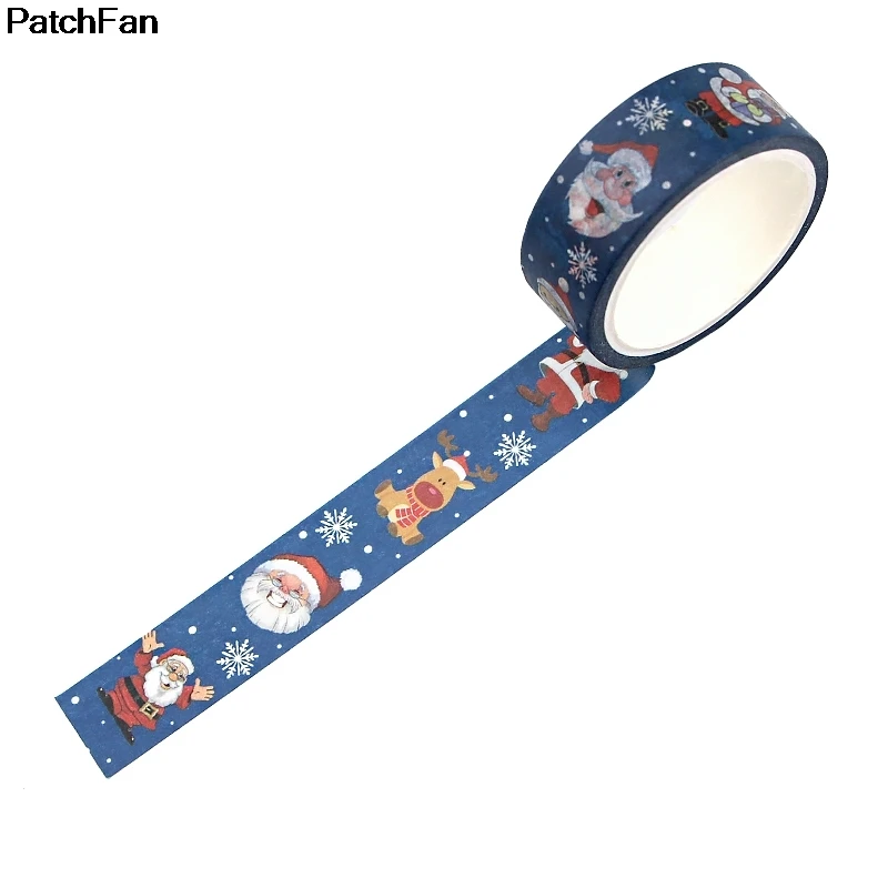 20 шт./лот Patchfan Рождественский фестиваль украшения DIY Скрапбукинг дети клей васи маскирующая Лента Печатный узор стикер A2595