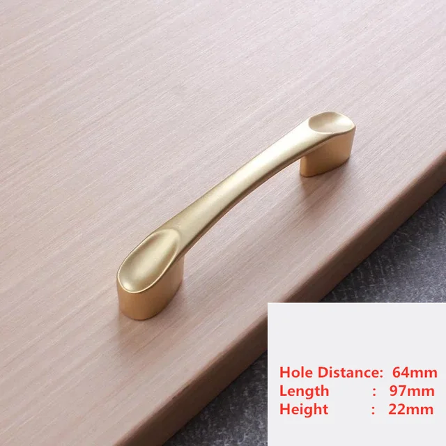 Handles Drawer Cabinet Furniture Kitchen Handles for Cabinet Knob Door Drawer Furniture Kitchen Pearl Golden Simplicity Hardware A1-64