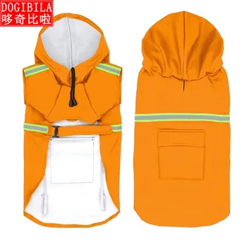 

New dog clothes big dog waterproof poncho pet reflective dog raincoat pet supplies small dog clothes large dog raincoat