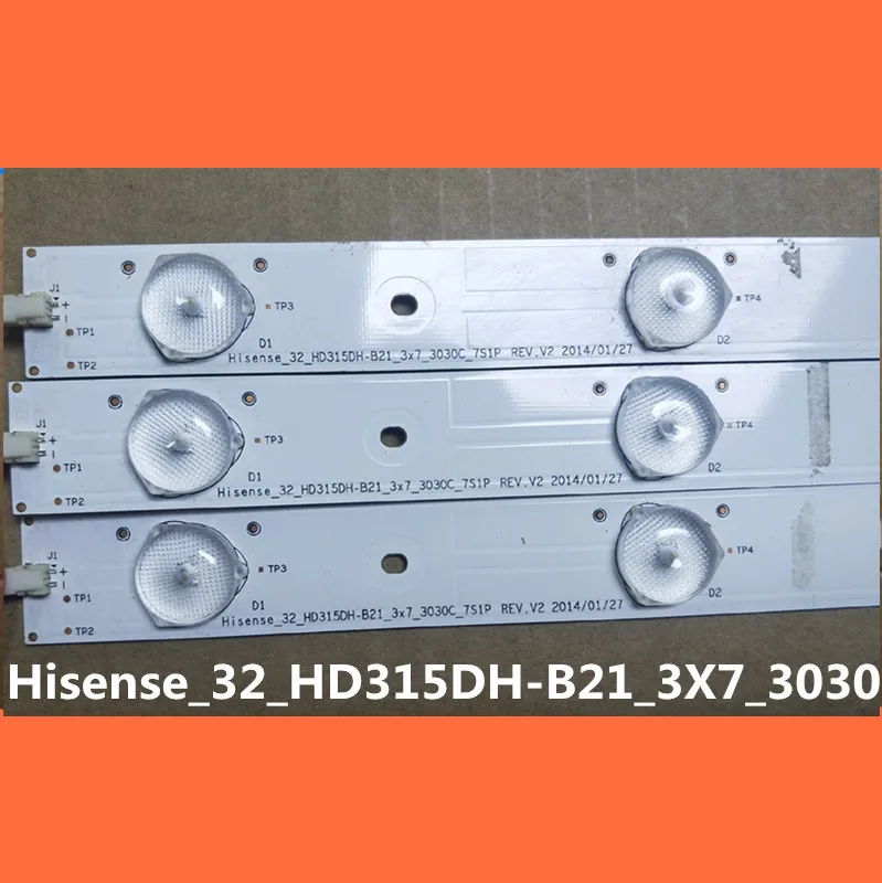 1 комплект = 3 шт. светодиодный свет бар для 32 дюймов Hisense светодиодный 32K188 ТВ Hisense_32_HD315DH-B21_3X7_3030C 595 мм 1 шт. = 7 светодиодный