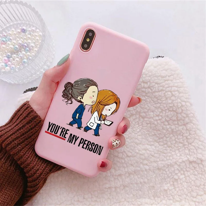 Роскошный чехол Greys Anatomy You are my person для iPhone XR X Xs Max 8 7 6 Plus 6S 5S SE силиконовый чехол для телефона мягкий Смарт Fundas