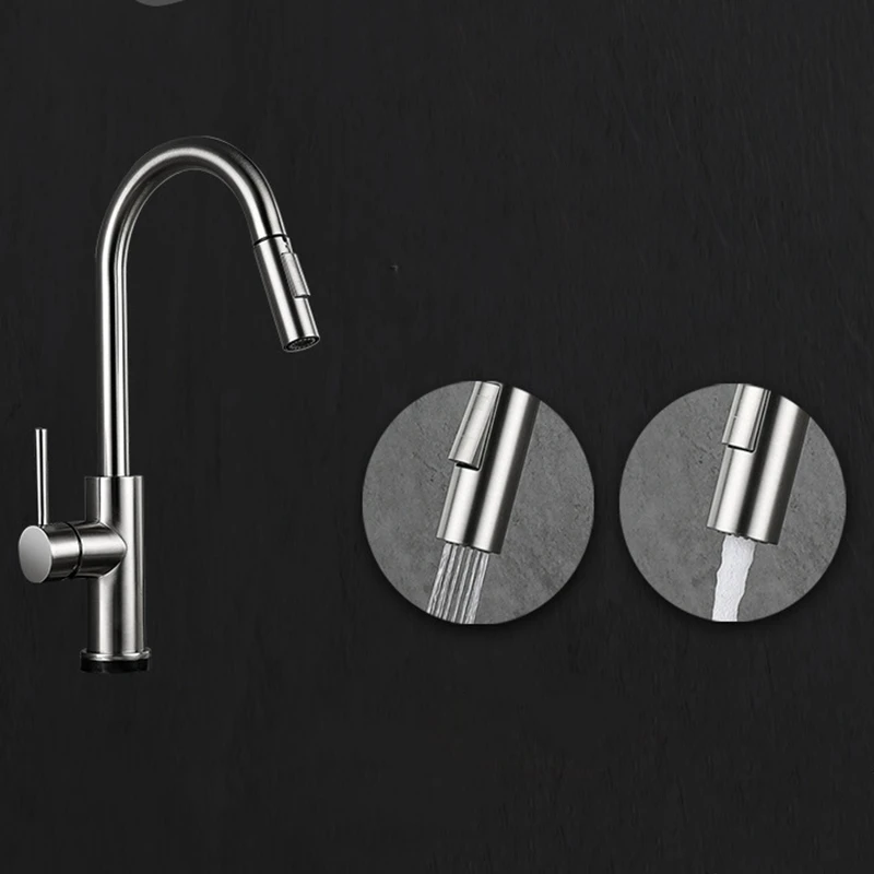  Stainless Steel Sensor Kitchen Faucets Black Inductive Sensitive Faucet Mixer Tap Single Handle Dua - 4000587662324