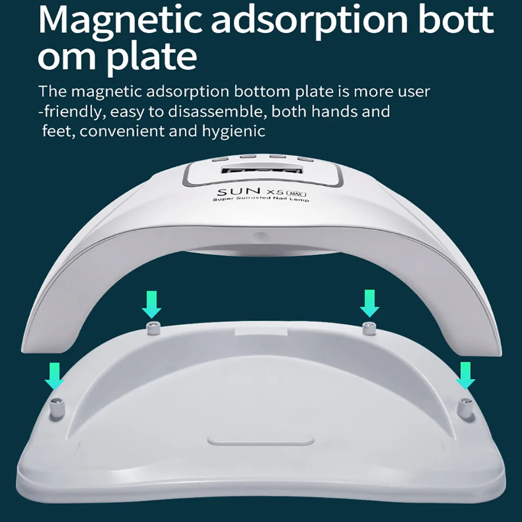 Светодиодный УФ-гель для ногтей, лампа для отверждения ногтей 120 Вт, светильник для сушки гель-лака для ногтей, машина для дизайна ногтей, лампа для здоровья и красоты