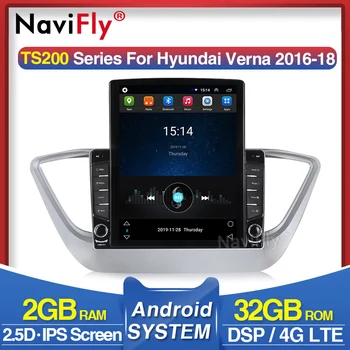 

Navifly Tesla styl for hyundai solaris 2017 2018 Verna Navigation gps Car Radio Multimedia Video Player Android 8.1 No 2 din dvd