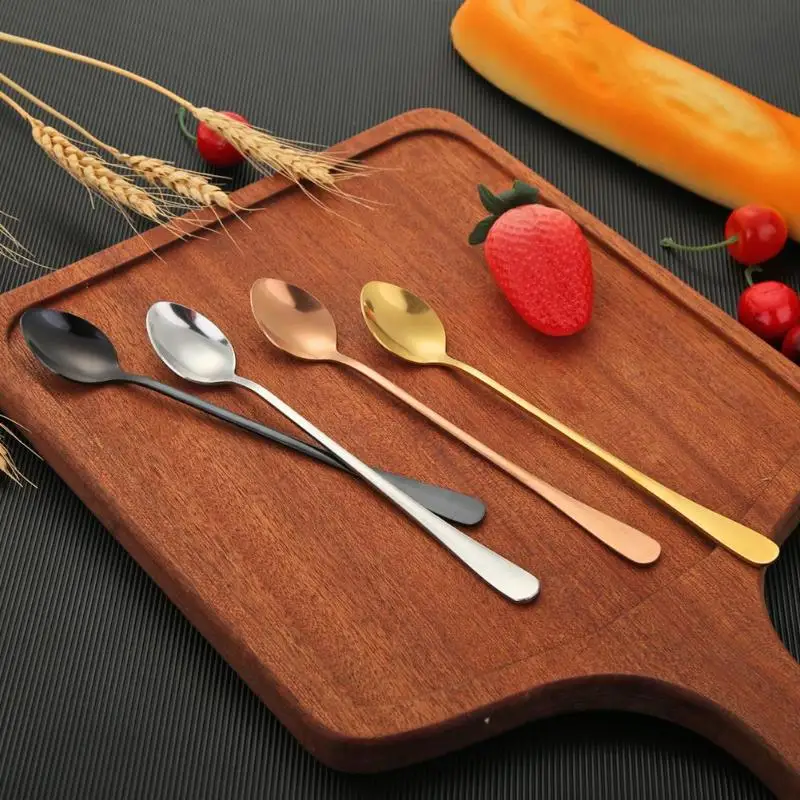 Чайная и кофейная ложка для льда с длинной ручкой из нержавеющей стали|Кофейные