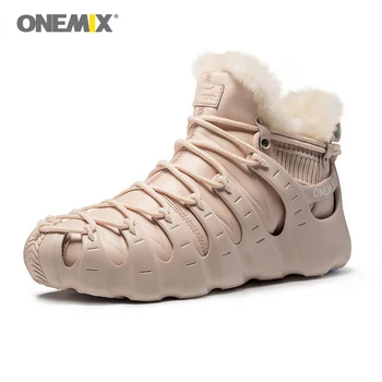 

Onemix Winter Snow Boots For Women Keep Warm No Glue Sneakers Comfortable Running Shoes Autumn Walking Outdoor Sport Trainers