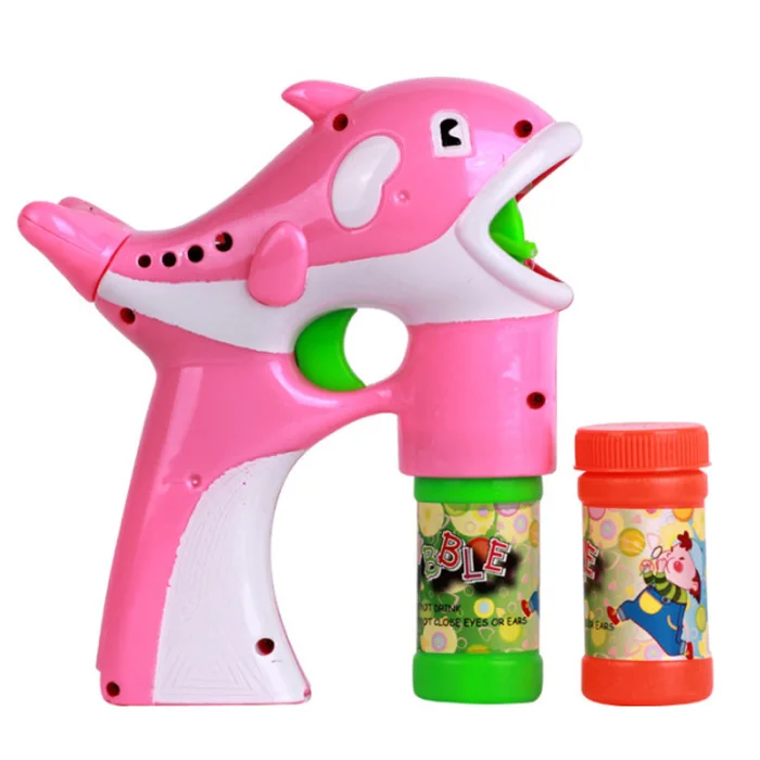 Упаковка из 2 Dolphin Bubble Machine портативный Bubble Hurricane машина автоматическая игрушка для детей с светодиодный светильник музыка высокое качество