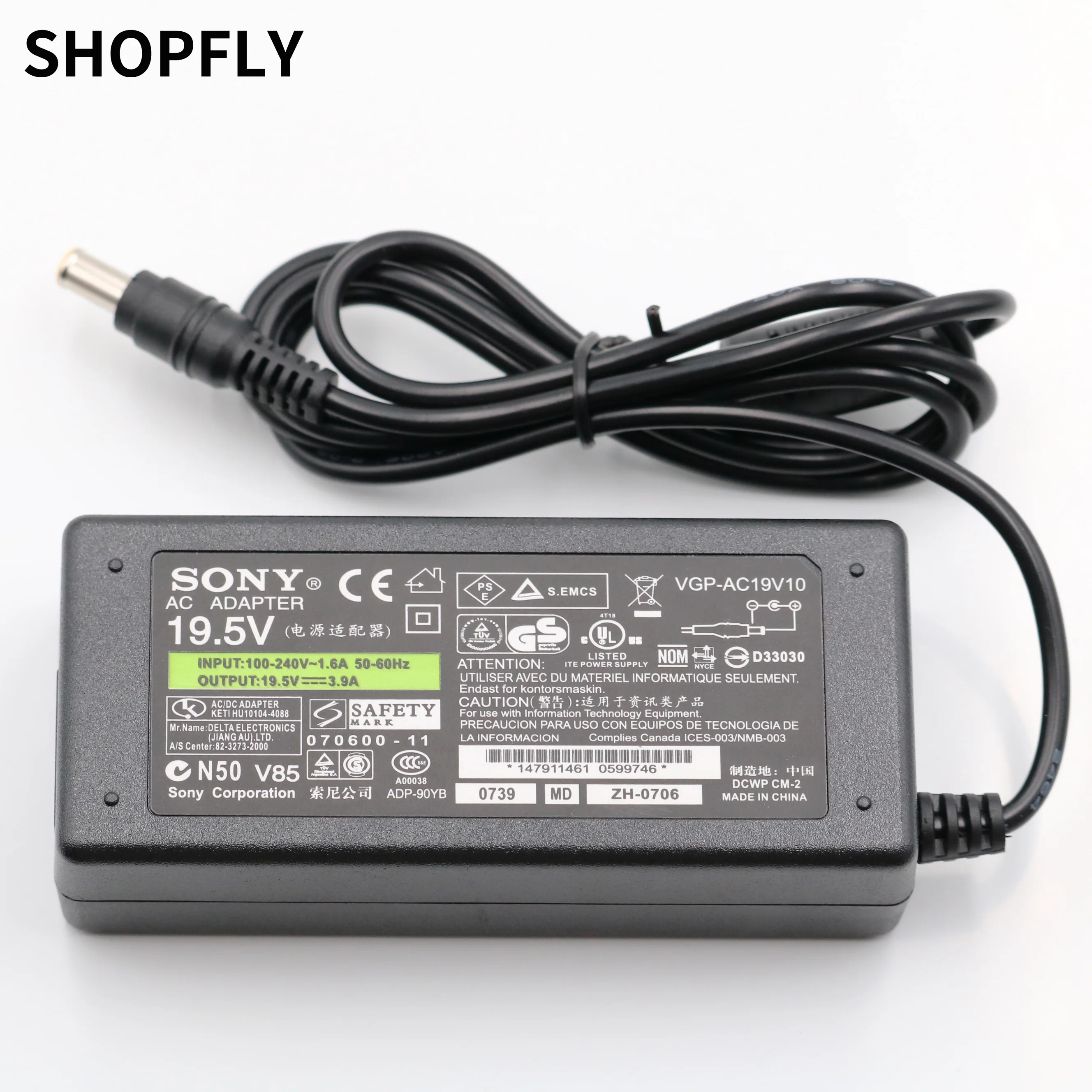19,5 V 3.9A 76 Вт 6,5*4,4 мм адаптер переменного тока для sony Vaio VGP-AC19V19 VGP-AC19V33 VGP-AC19V38 VGP-AC19V34 Ноутбук DC Зарядное устройство