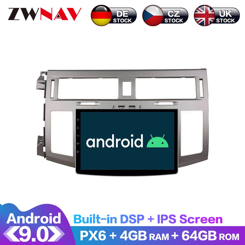 

For TOYOTA Avalon 2008 2009 2010 Android 9.0 IPS Screen PX6 DSP Car DVD Player GPS Multimedia Head Unit Radio Navi Audio