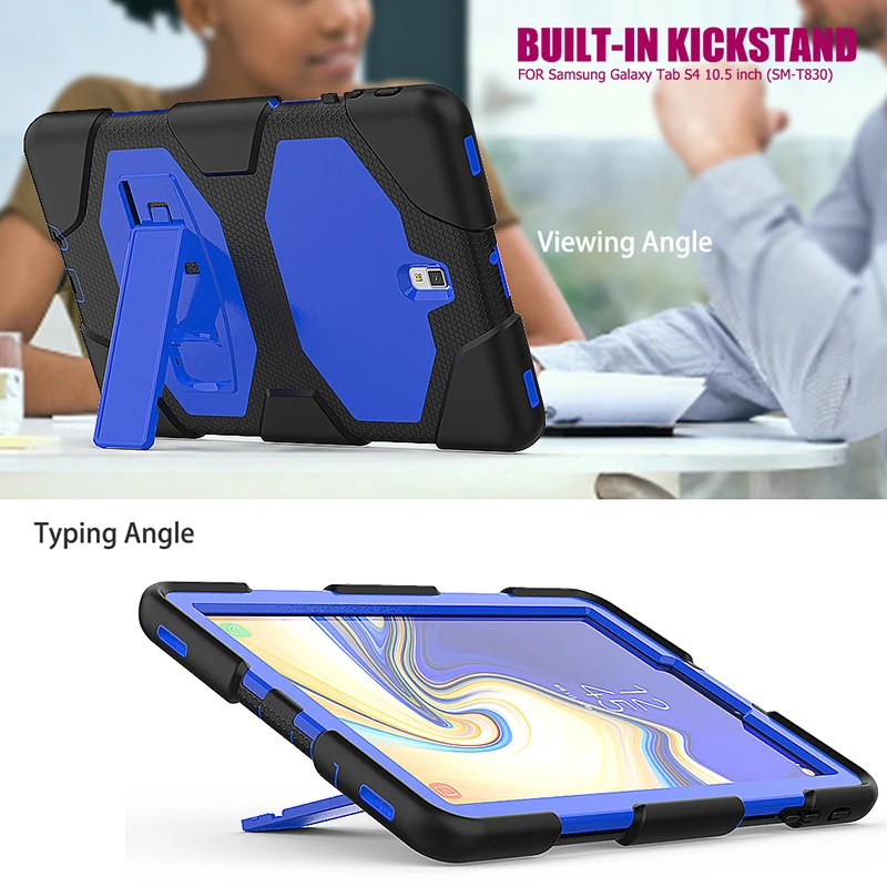 Чехол с подставкой для Samsung Galaxy Tab S4 10,5 T830 T835 T837 SM-T835 SM-T837 SM-T830 планшеты Heavy Duty силиконовый чехол
