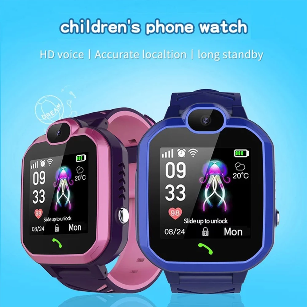 Q19S Kids Smart Watch IP67 Waterproof GPS Camera WI-FI For Children Student Watch SOS Call Monitor Tracker Position Clock