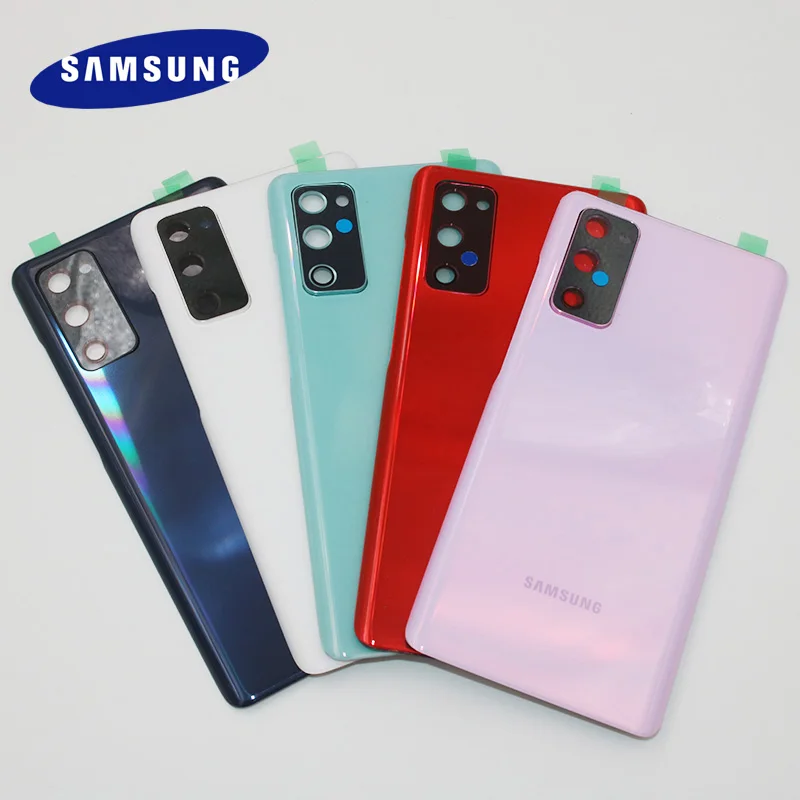 Оригинал SAMSUNG Galaxy S20 FE 5G Задняя стеклянная крышка для телефона батареи задняя