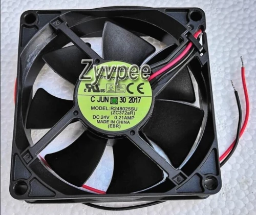 Zyvpee 80x80x25 мм R248025SU ZC372aR 24V 0.21A 8 см, 2 шт/комплект провода инвертора вентилятора
