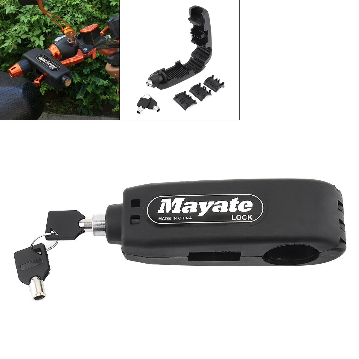 

Motorcycle handlebar lock Steering Wheel Brake Throttle Handle Anti Heft Protection Lock Safety for Scooter / Motorcycle / ATV