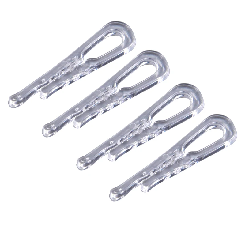 Clothes Clips 100pcs Clothing Clip Transparent Plastic Toothed Packaging Clip Fixed Shirt Skirt Multifunctional Accessories