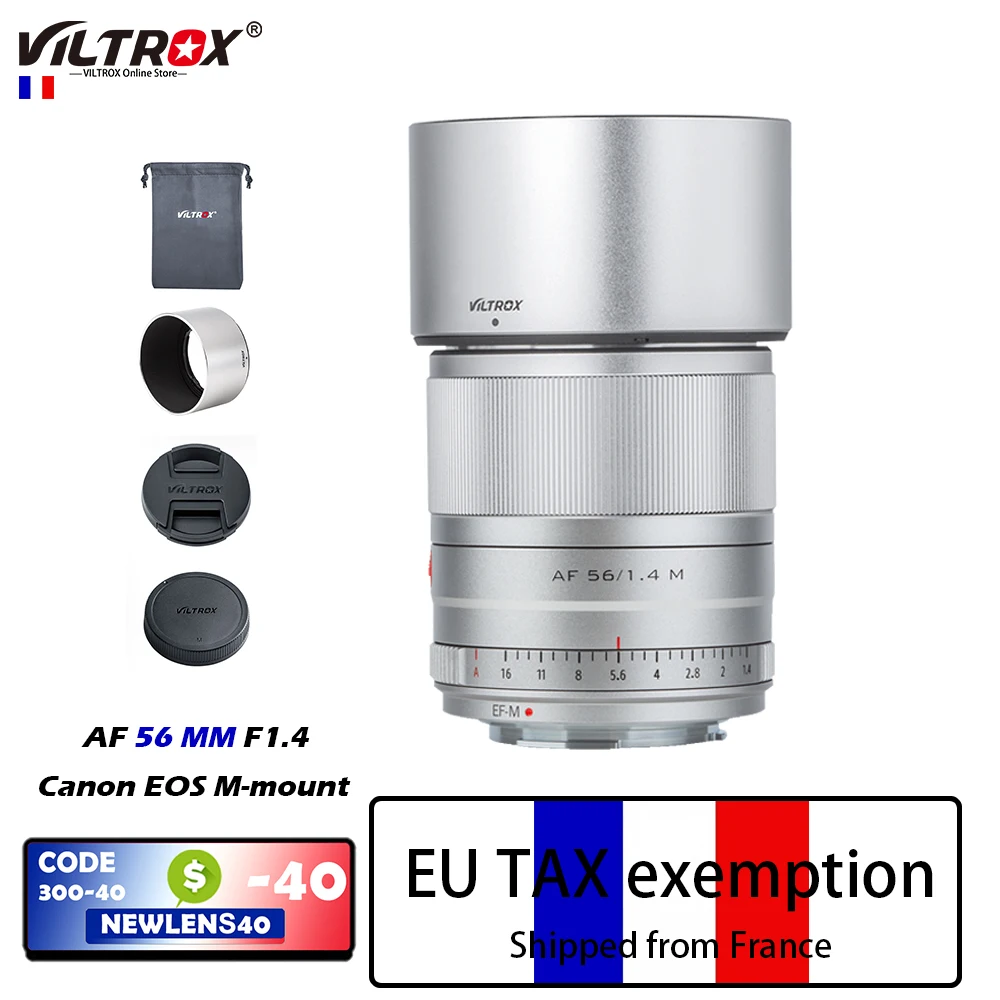 Viltrox 56Mm F1.4 M Af Messa A Fuoco Automatica Obiettivo Aps-C Per Canon Ef-M Montare Obiettivo Canon M50 Ii M200 M6 M6 Ii M10 M3 M5 Obiettivi