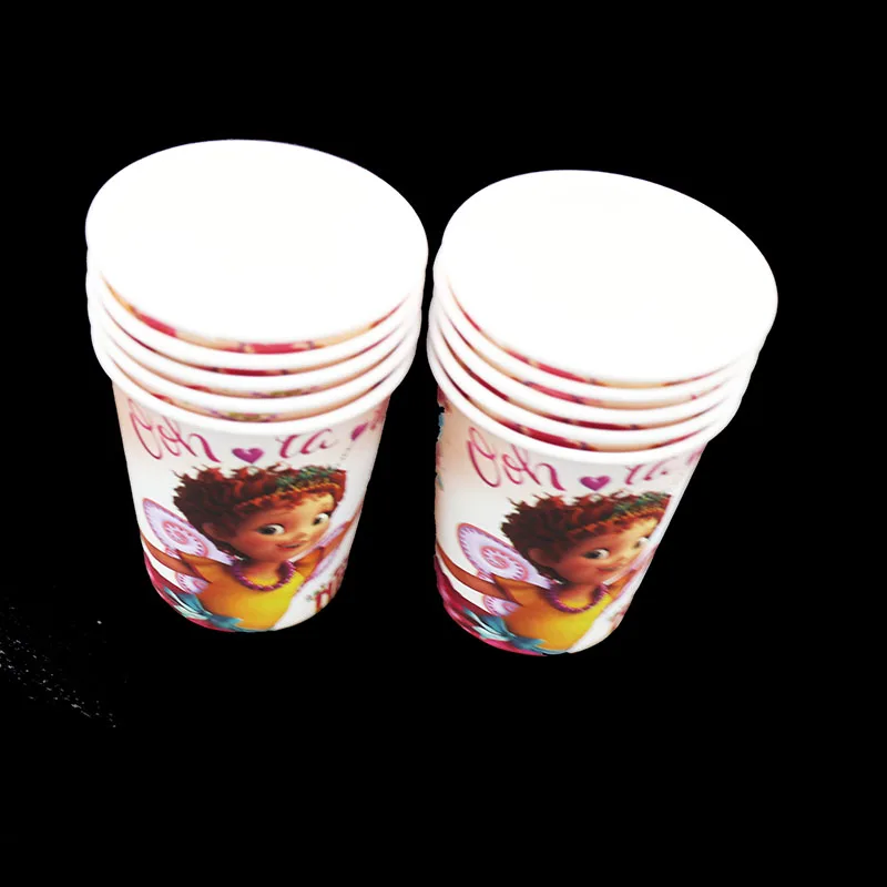 60pcs/lot Fancy Nancy disposable tableware sets Fancy Nancy disposable plates cups straws Fancy Nancy theme party decorations