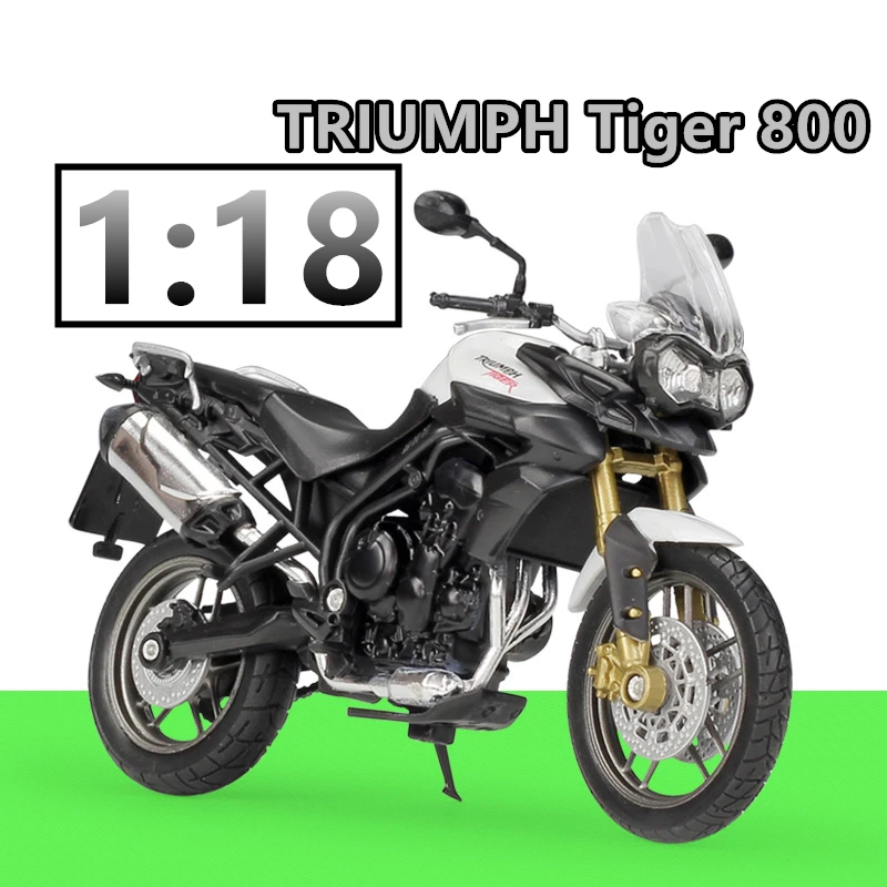 WELLY 1:18 TRIUMPH Tiger 800 Коллекционная модель мотоцикла из сплава игрушка для детей