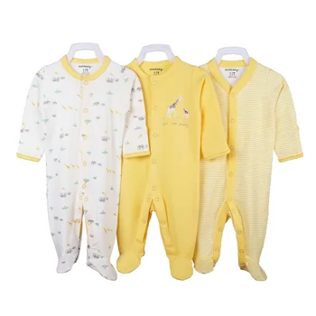 

100% Cartoon Baby Clothes Girls Newborn Rompers Baby Bodysuits Spring Summer Long Sleeves Baby Pajamas Printed Boys Clothes
