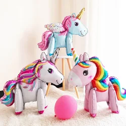 Ballons en aluminium colorés en forme de licorne, 22.8 pouces, en aluminium, pour fête prénatale, mariage, joyeux anniversaire, offre spéciale 